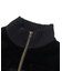 VELOUR AND KNIT ZIP UP TOP