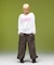 FACE LABEL LOOSE FIT TRAINING PANTS