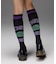 WORLD LOGO JACQUARD RIB HIGH SOCKS
