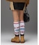 WORLD LOGO JACQUARD RIB HIGH SOCKS