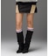 WORLD LOGO JACQUARD RIB HIGH SOCKS