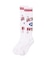 WORLD LOGO JACQUARD RIB HIGH SOCKS