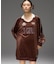 RHINESTONE LOGO VELOUR GAME SHIRT DRESS