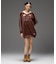 RHINESTONE LOGO VELOUR GAME SHIRT DRESS