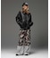 DETACHABLE FAUX FUR COLLAR PATCHED LOGO JACKET