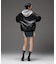 DETACHABLE FAUX FUR COLLAR PATCHED LOGO JACKET