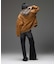 DETACHABLE FAUX FUR COLLAR PATCHED LOGO JACKET