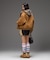 DETACHABLE FAUX FUR COLLAR PATCHED LOGO JACKET