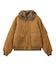 DETACHABLE FAUX FUR COLLAR PATCHED LOGO JACKET