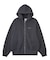 PIGMENT DYED FACE PATCH AND LOGO ZIP UP SWEAT HOODIE