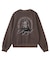PIGMENT DYED FACE PATCH AND LOGO CREWNECK SWEATSHIRT