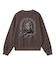PIGMENT DYED FACE PATCH AND LOGO CREWNECK SWEATSHIRT