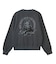 PIGMENT DYED FACE PATCH AND LOGO CREWNECK SWEATSHIRT