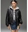 CONTRAST PANELED DENIM MINI SKIRT
