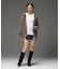 CONTRAST PANELED DENIM MINI SKIRT
