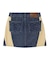 CONTRAST PANELED DENIM MINI SKIRT