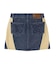 CONTRAST PANELED DENIM MINI SKIRT