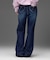 HEART POCKET FLARE DENIM PANTS