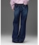 HEART POCKET FLARE DENIM PANTS