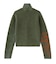 SLEEVE LOGO FADED ZIP UP KNIT TOP