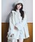 【WEB限定】ファー付きリボンブローチコート