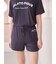 カジュアルレーヨンロゴTシャツ&ショートパンツセット