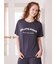 カジュアルレーヨンロゴTシャツ&ショートパンツセット