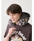 【ヒラノトシユキ】【HOMME】PLANEDOG柄プリントフードネックピロー