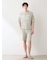 【HOMME】【UVカット】スムーズィーliteクールロゴジャガードプルオーバー&ハーフパンツセット
