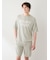 【HOMME】【UVカット】スムーズィーliteクールロゴジャガードプルオーバー&ハーフパンツセット
