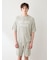 【HOMME】【UVカット】スムーズィーliteクールロゴジャガードプルオーバー&ハーフパンツセット