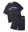 【HOMME】カジュアルレーヨンロゴTシャツ&ハーフパンツセット