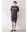 【HOMME】カジュアルレーヨンロゴTシャツ&ハーフパンツセット