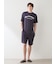 【HOMME】カジュアルレーヨンロゴTシャツ&ハーフパンツセット