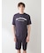 【HOMME】カジュアルレーヨンロゴTシャツ&ハーフパンツセット