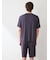 【HOMME】カジュアルレーヨンロゴTシャツ&ハーフパンツセット