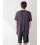 【HOMME】カジュアルレーヨンロゴTシャツ&ハーフパンツセット
