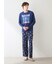 【HOMME】【抗菌防臭】レーヨンヒーローベア柄ロングパンツ