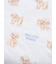 【Sleep】リボンDOG柄プリント毛布