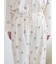 ローズ柄サテンロングパンツ