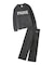 パウダーロゴジャガードプルオーバー&リブロングパンツセット