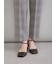 後ろゴムテーパードチェックパンツ