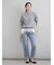 【MILA PANTS】裾段差テーパードデニムパンツ