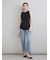 【MILA PANTS】裾段差テーパードデニムパンツ