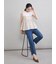 【MILA PANTS】裾段差テーパードデニムパンツ