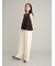 【MILA PANTS】【UVカット】クールタッチ後ろゴム２タックワイドパンツ