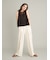 【MILA PANTS】【UVカット】クールタッチ後ろゴム２タックワイドパンツ