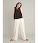 【MILA PANTS】【UVカット】クールタッチ後ろゴム２タックワイドパンツ