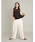 【MILA PANTS】【UVカット】クールタッチ後ろゴム２タックワイドパンツ