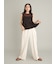 【MILA PANTS】【UVカット】クールタッチ後ろゴム２タックワイドパンツ